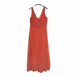 David's Bridal Vibrant Orange Prom Dress